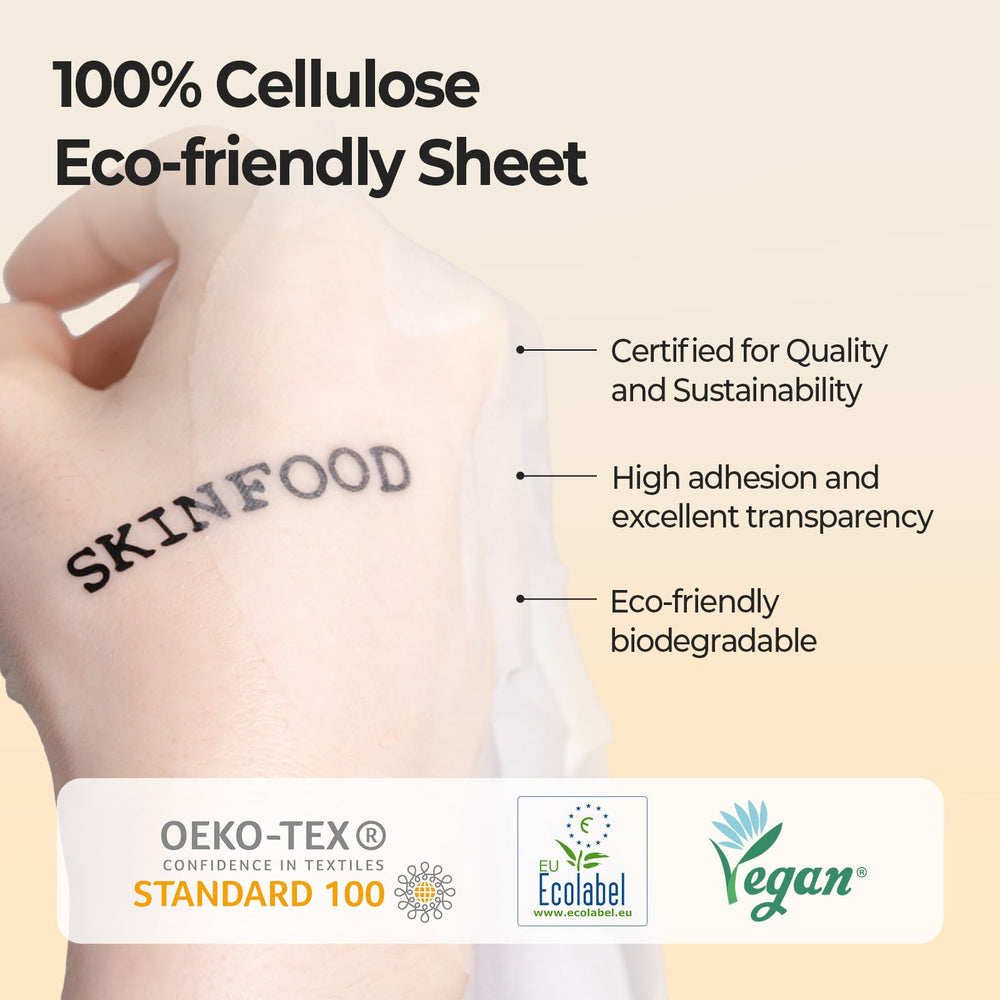 SKINFOOD Carrot Carotene Daily Mask essence-closeup on soaked sheet