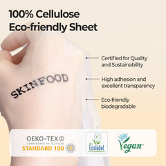 SKINFOOD Carrot Carotene Daily Mask essence-closeup on soaked sheet