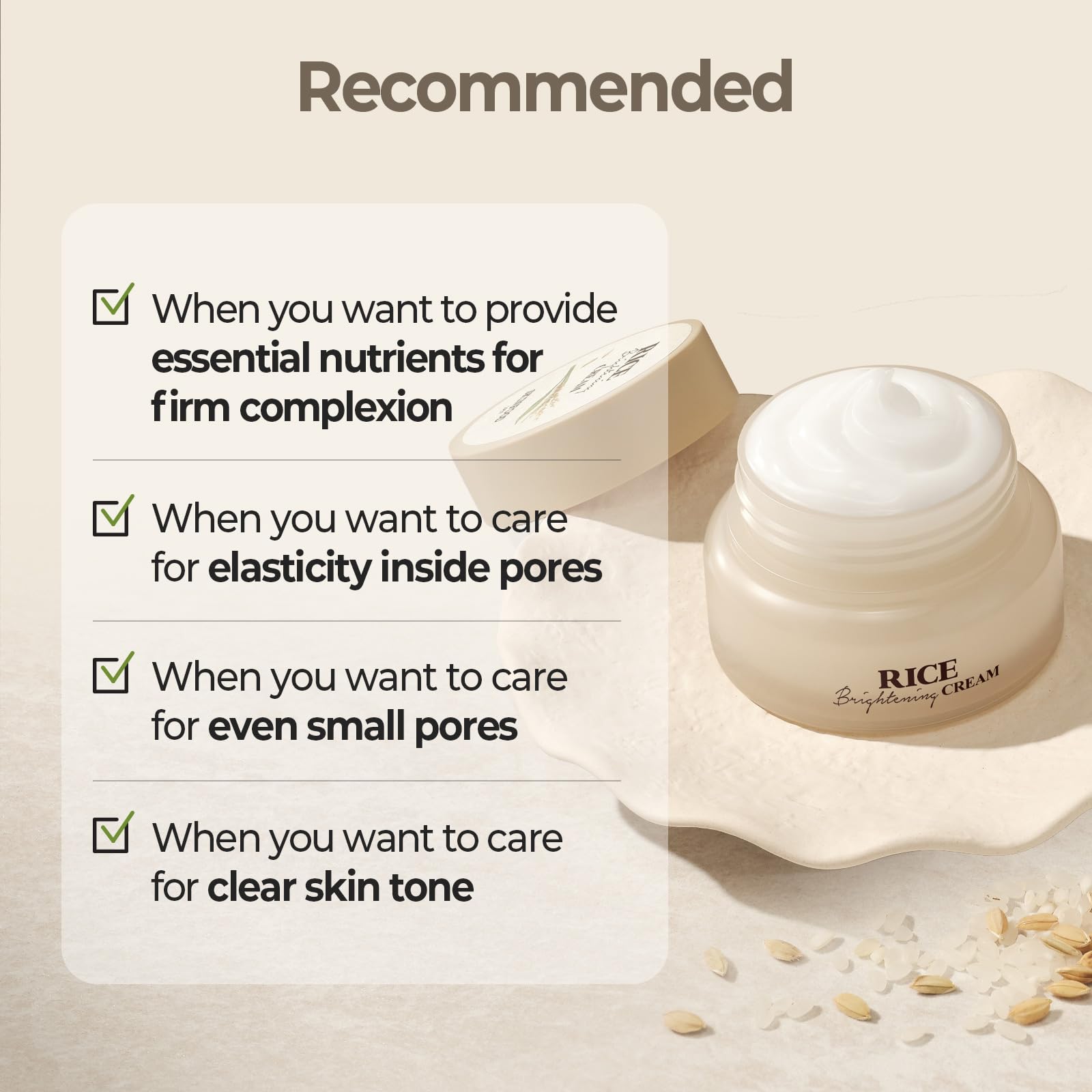 SKINFOOD routine steps image with toner, serum, and cream for balanced care
