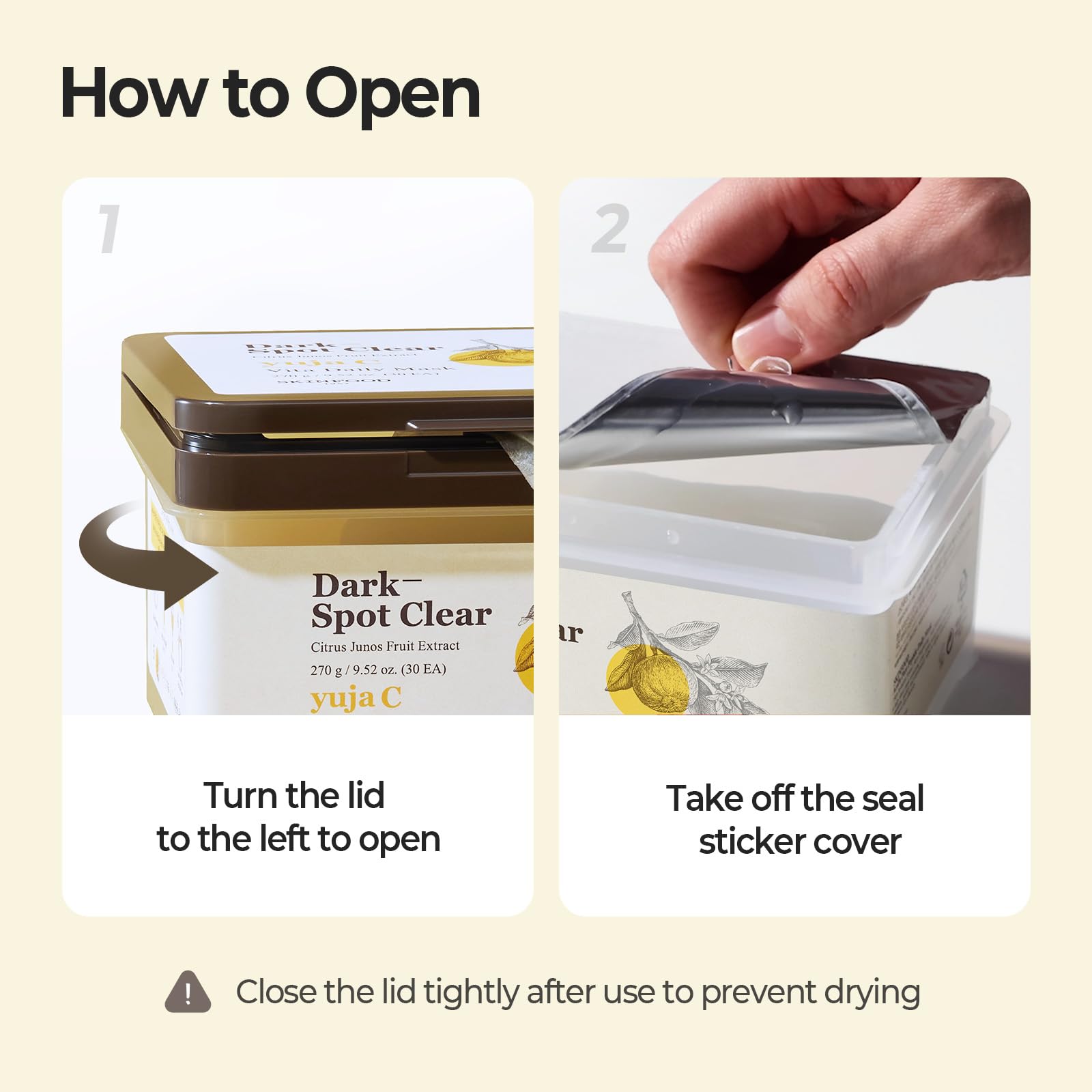 Hydration boost from SKINFOOD Yuja C Vita Daily Sheet Mask after removal