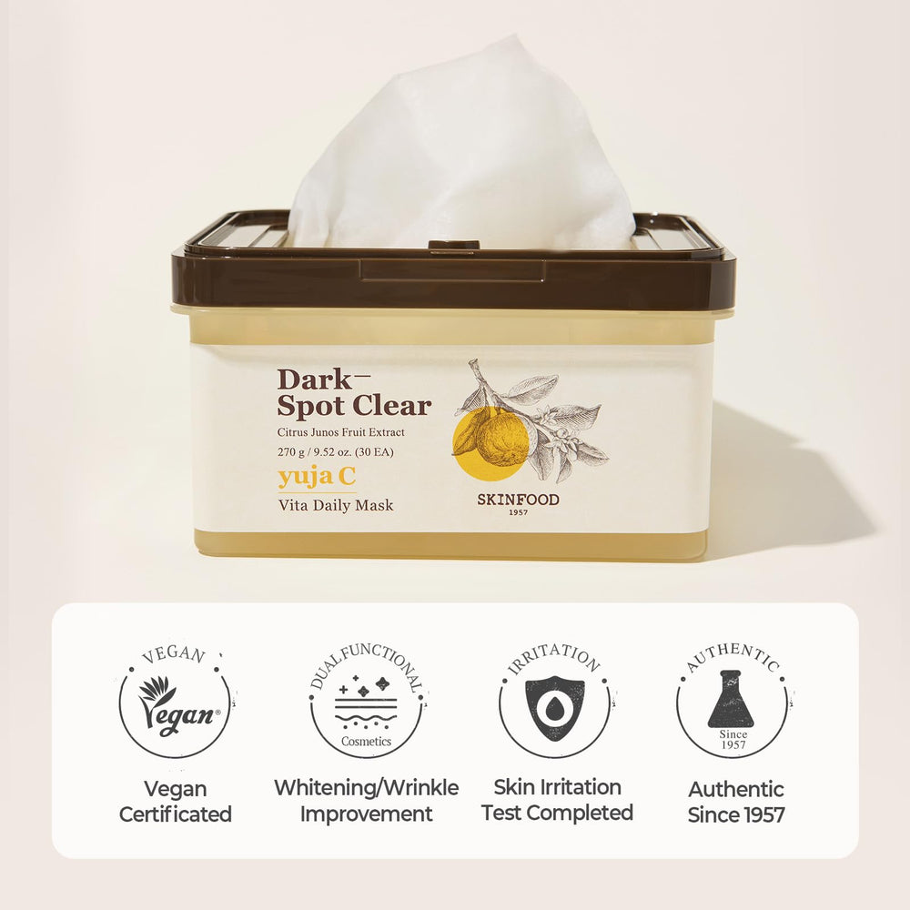 Niacinamide and calming agents on the mask