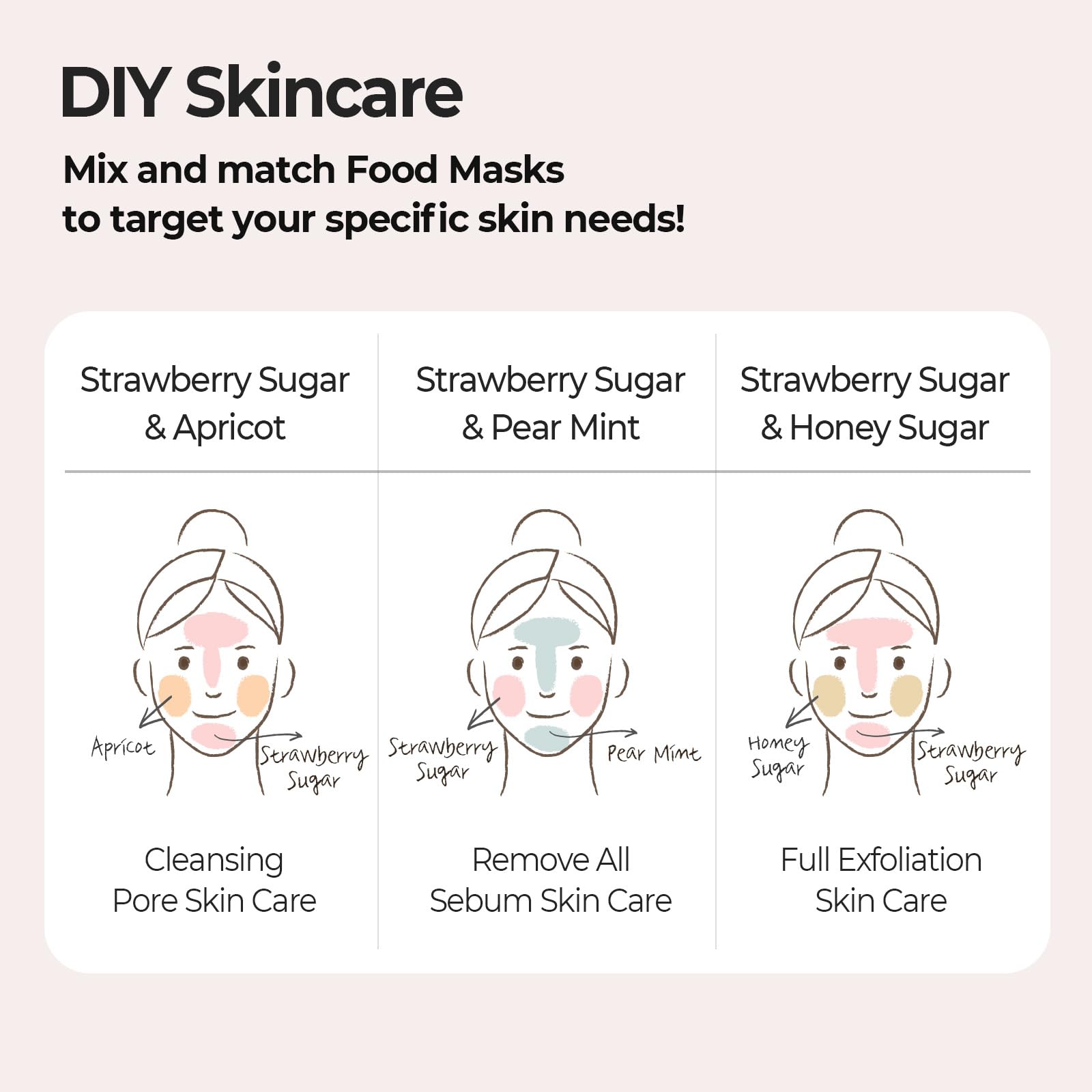 Creamy SKINFOOD1957 mask swatch on hand hints at a smooth, refreshing feel.