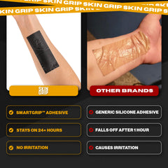 Skin Grip tape over a C-section scar with a breathable, comfortable feel.