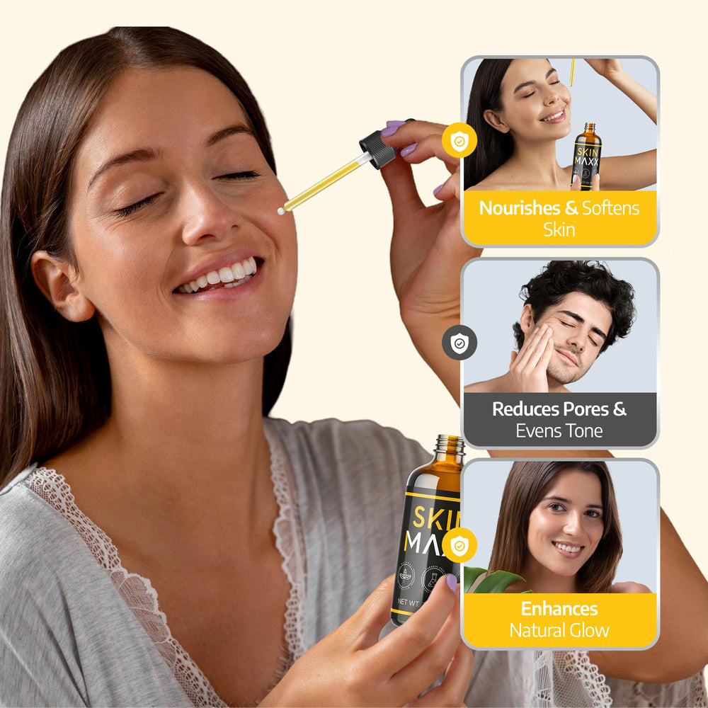 Skin Maxx eco-packaging with recyclable materials and care instructions
