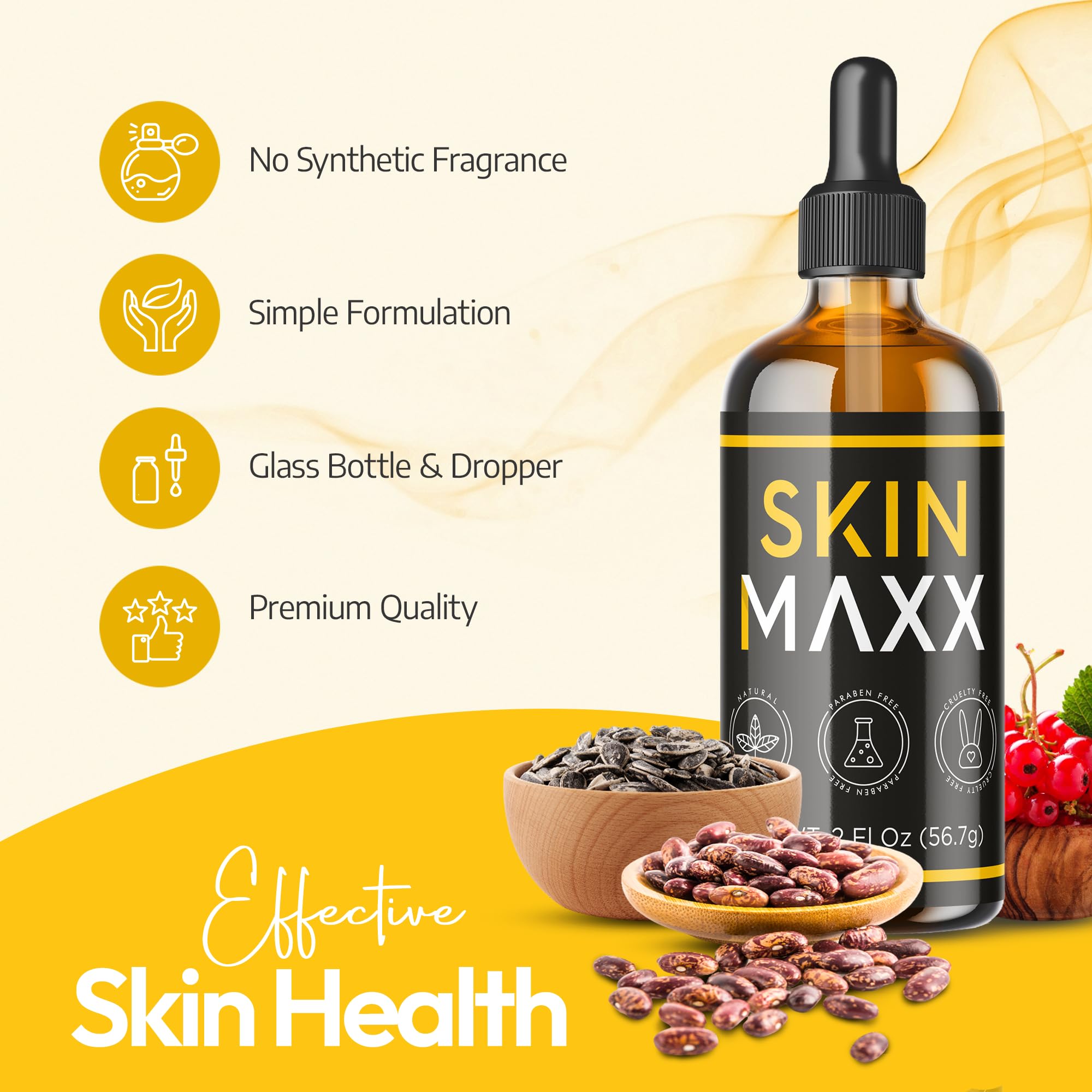 Skin Maxx multi-use oil suitable for hair, nails, and skin