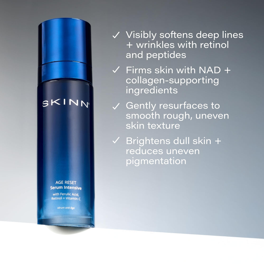 SKINN Deep Wrinkle Serum vitamin C close-up showing brightening potential