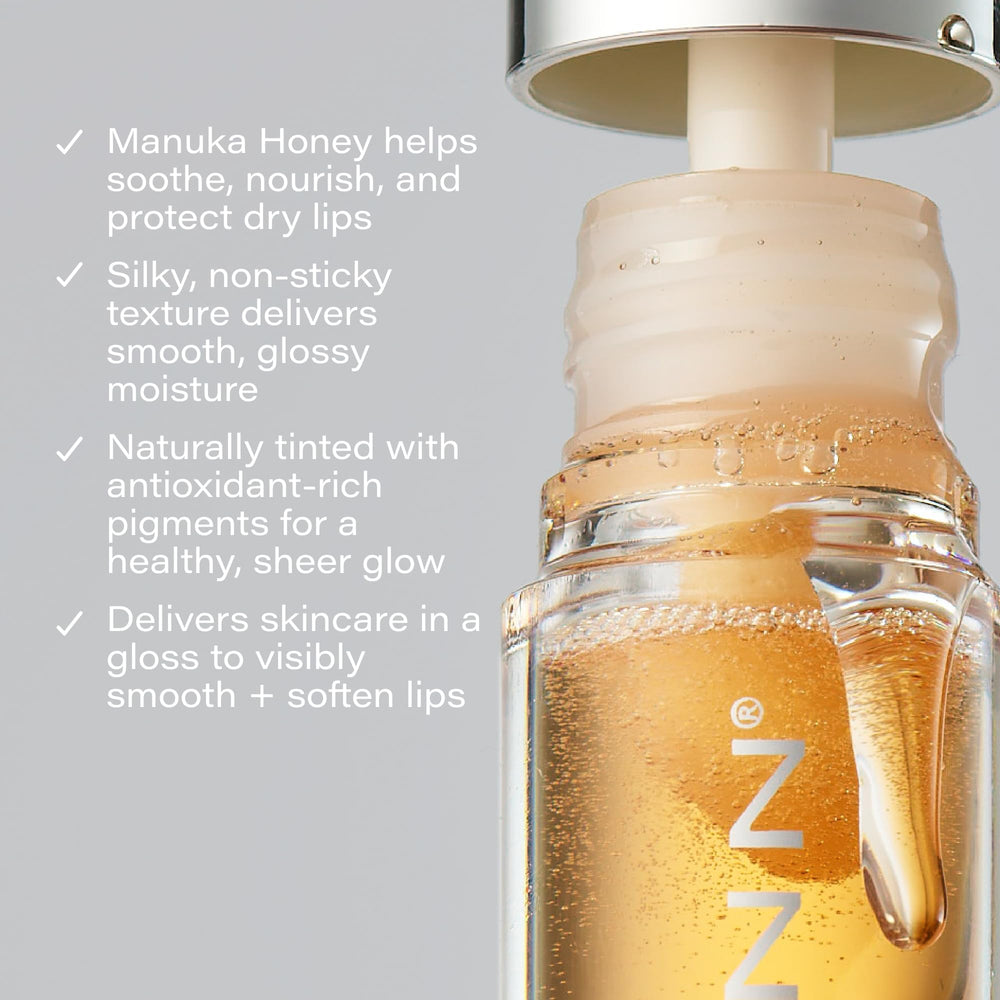 Silky glide application of SKINN lip oil for smooth lips