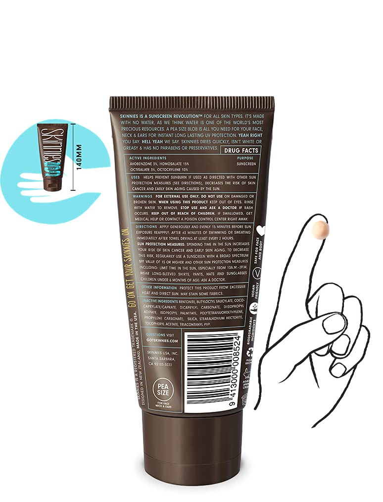Skinnies Sungel gel texture shown on skin for quick invisible coverage