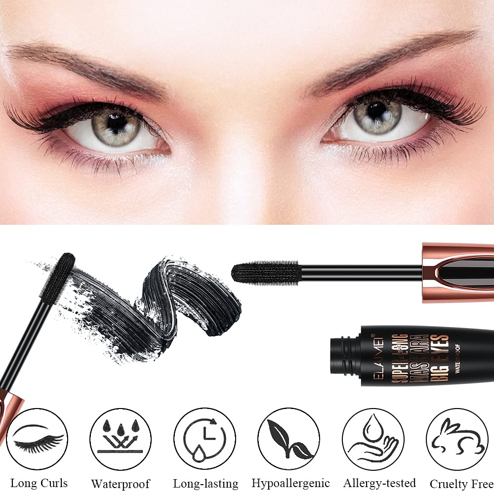 SKINOSM 4D Silk Fiber Mascara close-up brush for defined lashes