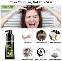 SkinSmart 360 natural black color result on hair