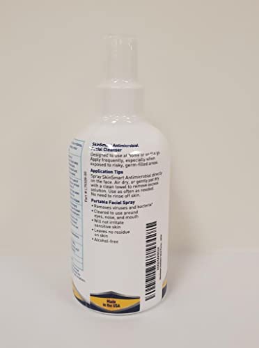 Side view of SkinSmart Antimicrobial spray in action