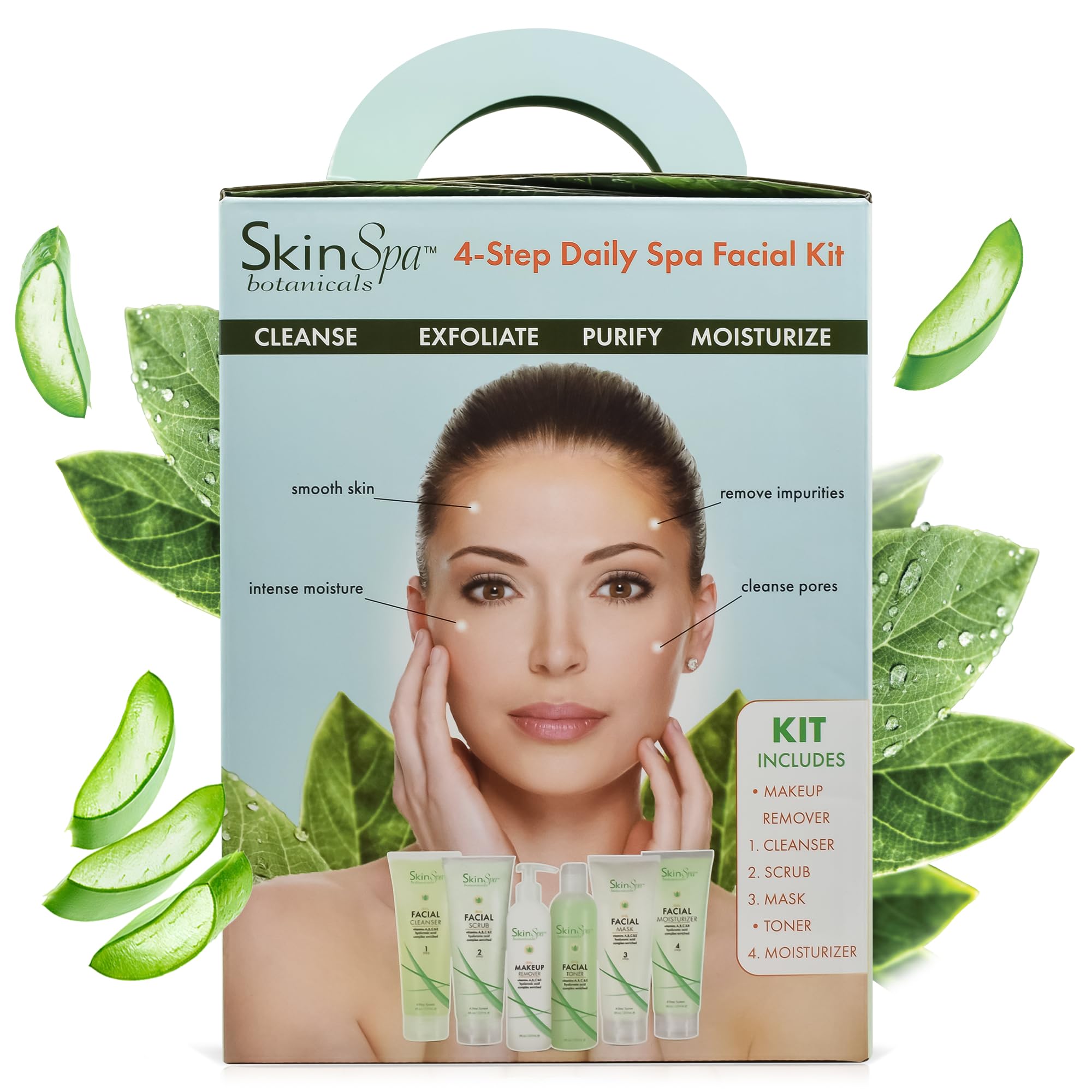 SkinSpa facial cleanser set packaging signals premium home spa care for all ages