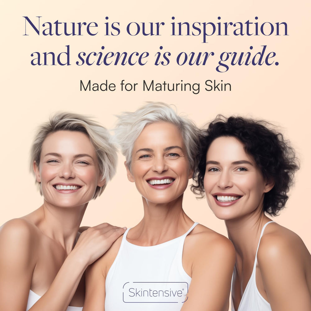 Skintensive cruelty-free, paraben and phthalate-free packaging for responsible skincare.