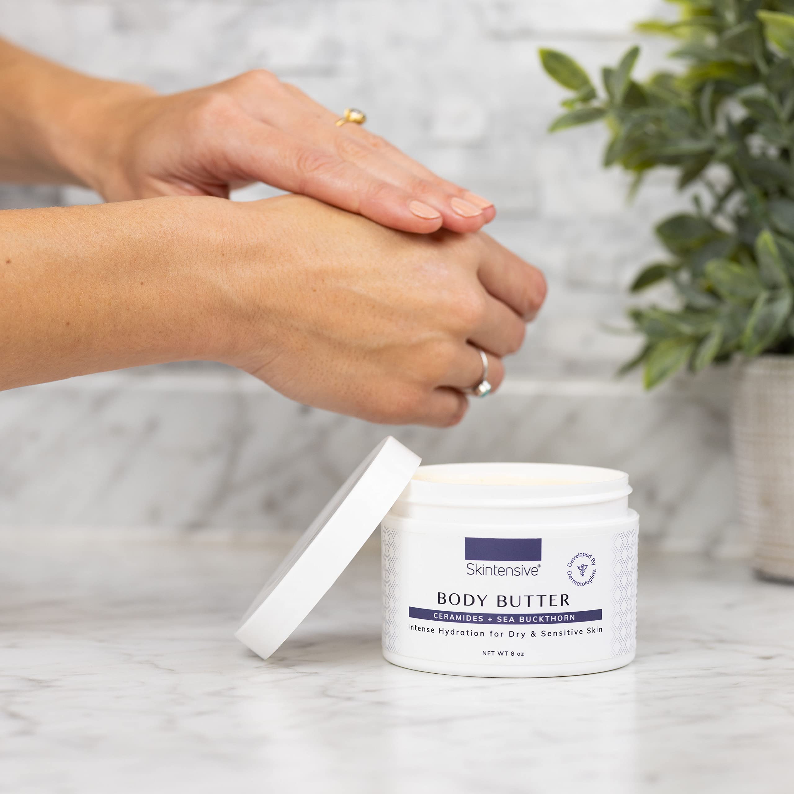 Daily-use SKINTENSIVE moisturizer for face and body hydration.