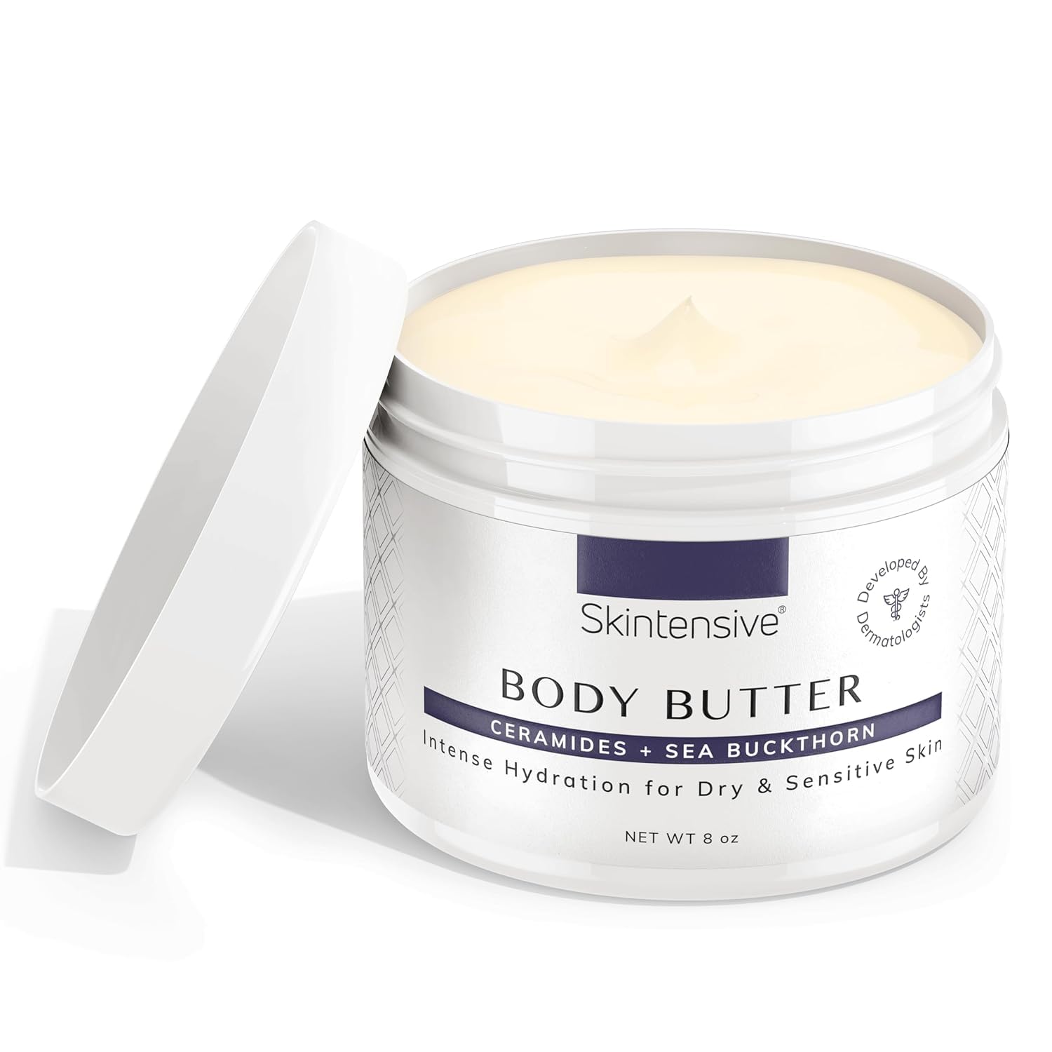 USA-made SKINTENSIVE dermatologist-formulated body butter for sensitive skin.