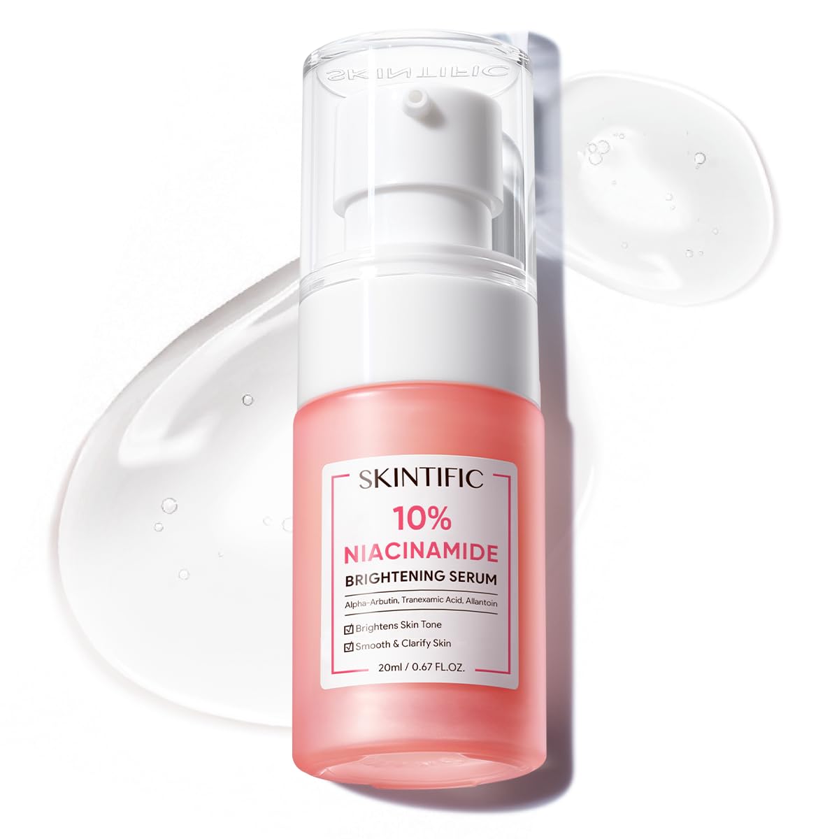 SKINTIFIC Niacinamide serum bottle highlights brightening potential for even skin tone
