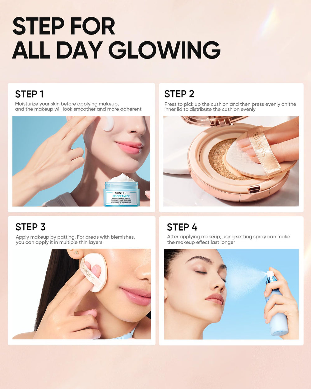 SKINTIFIC all-skin-types cushion suitable for oily, dry, or sensitive skin