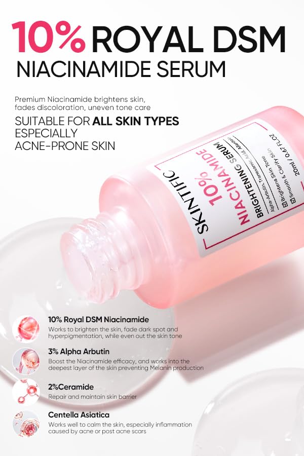 SKINTIFIC Alpha Arbutin serum pour shows brightening focus and even-toned skin