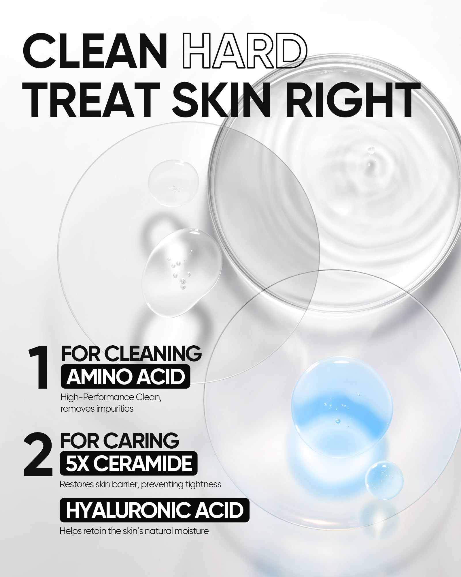 HAND applying SKINTIFIC cleanser on damp skin during routine.