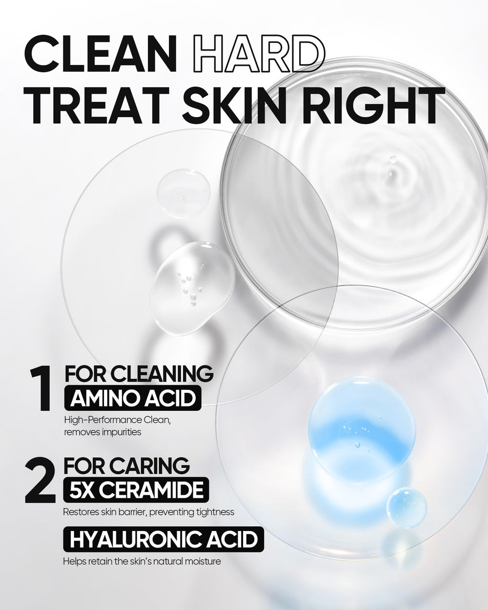HAND applying SKINTIFIC cleanser on damp skin during routine.