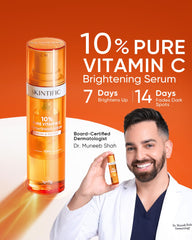 SKINTIFIC press-to-activate seal shown on bottle for fresh potency