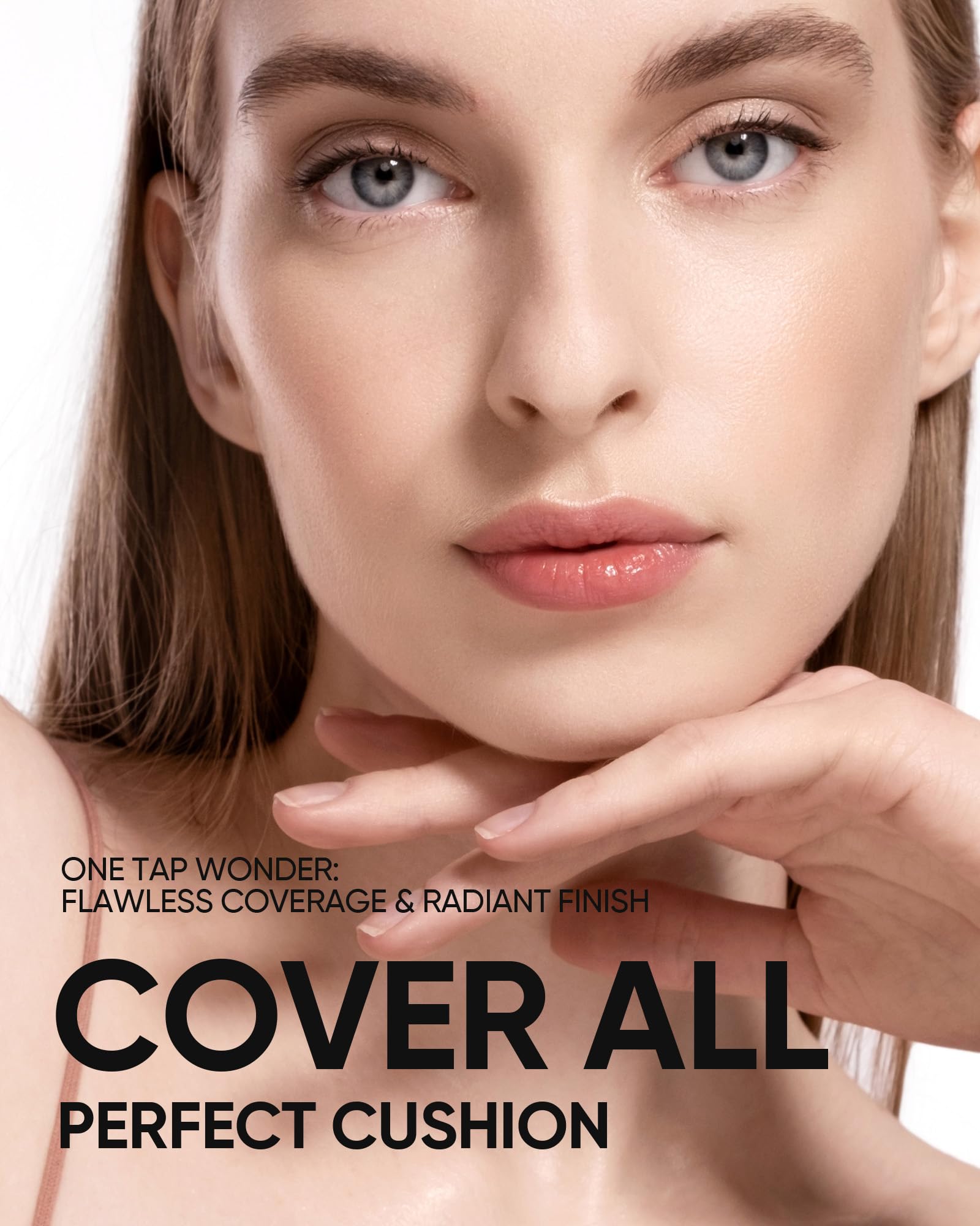 SKINTIFIC satin-glow finish cushion creates natural luminosity and refined skin texture