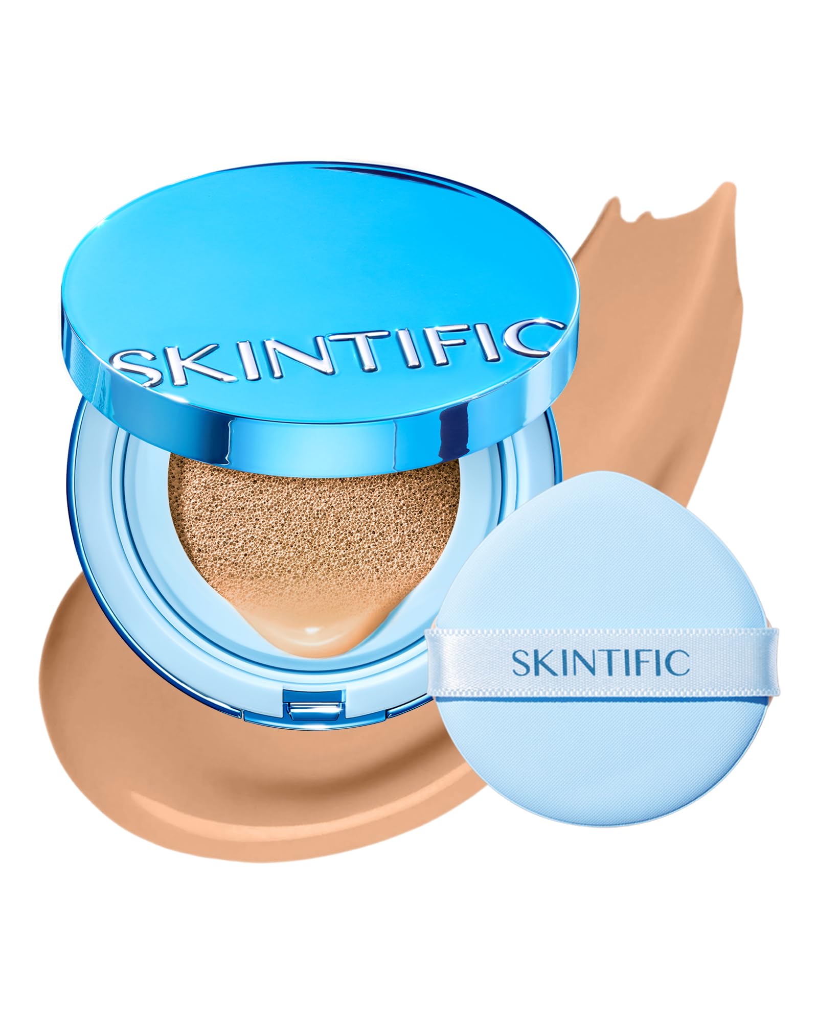 Skintific Velvet Matte Cushion compact front view for quick, long-lasting matte coverage