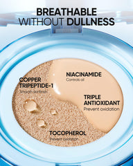 Skintific Velvet Matte Cushion compact opened showing sponge applicator