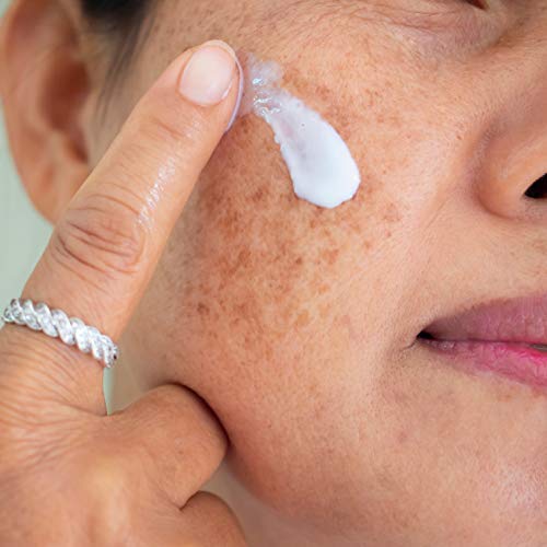 Evening skincare setup with Skinuva Brite and sunscreen.