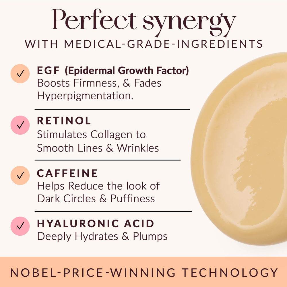 SKINWIT dark circles and puffiness demo suggesting brighter under-eye appearance.