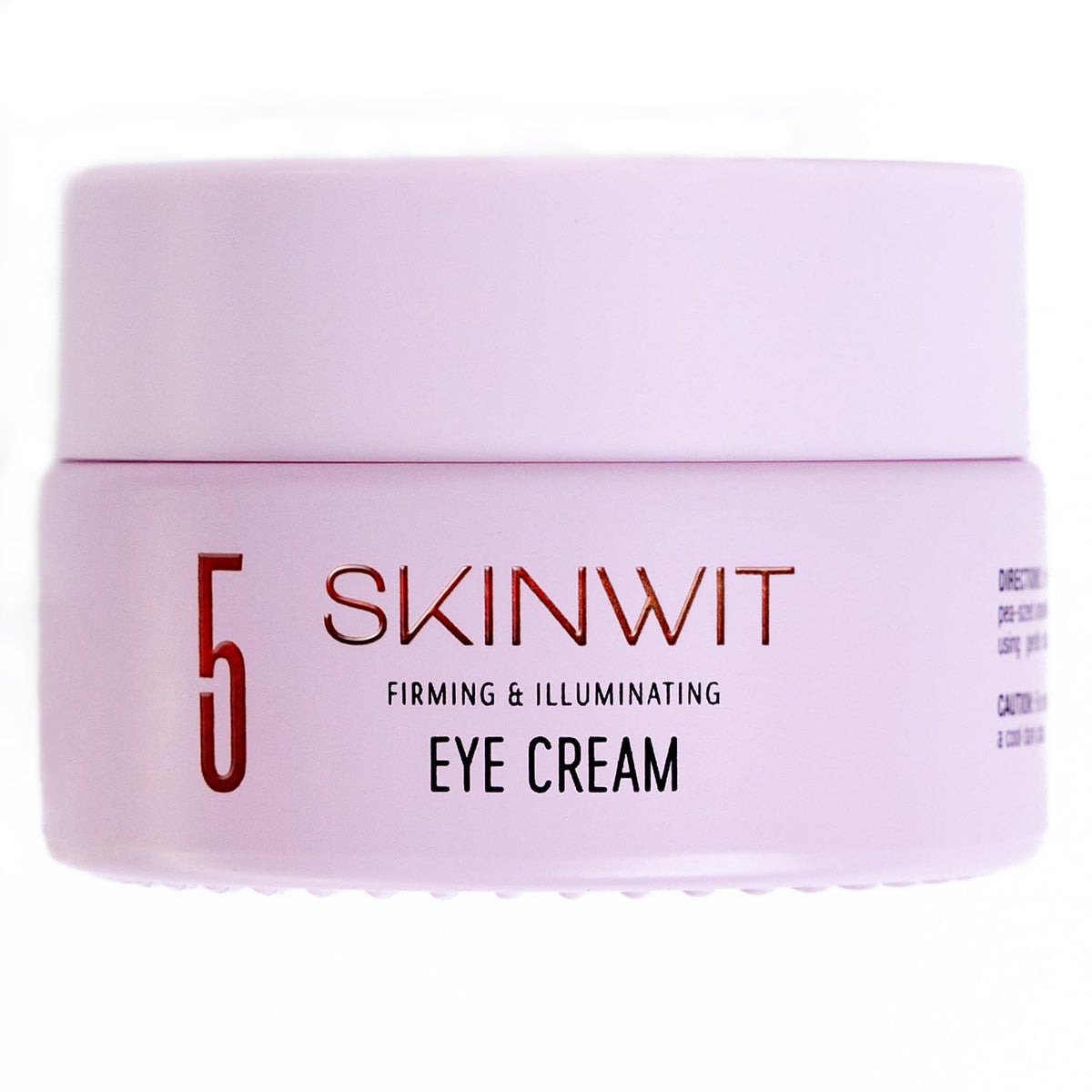 SKINWIT eye cream tube application shows smooth, easy-to-apply texture around the eyes.