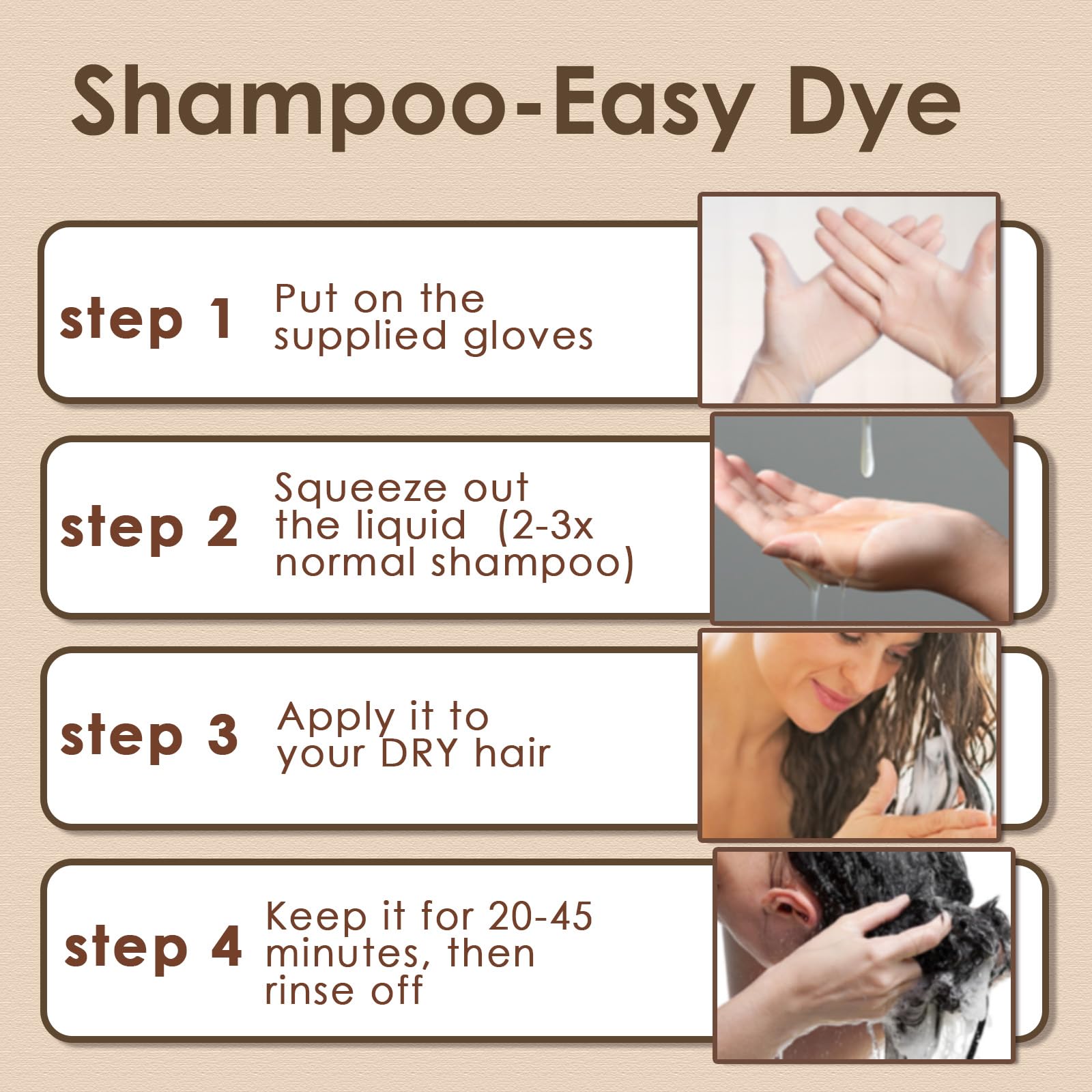 Sklight Hair Dye Shampoo botanical formula nourishes without irritation.