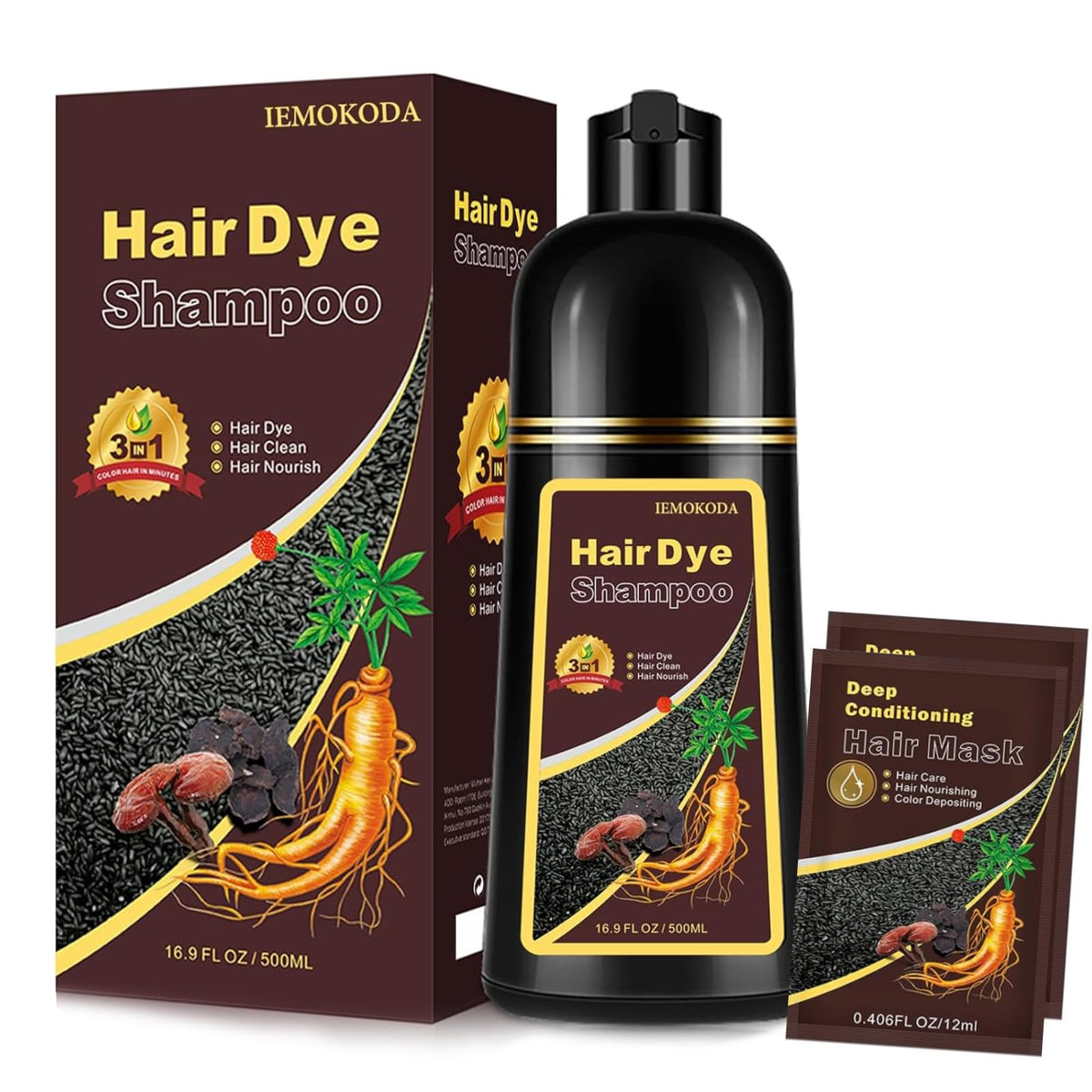 Sklight Hair Dye Shampoo Chestnut Brown bottle for at-home color refresh.