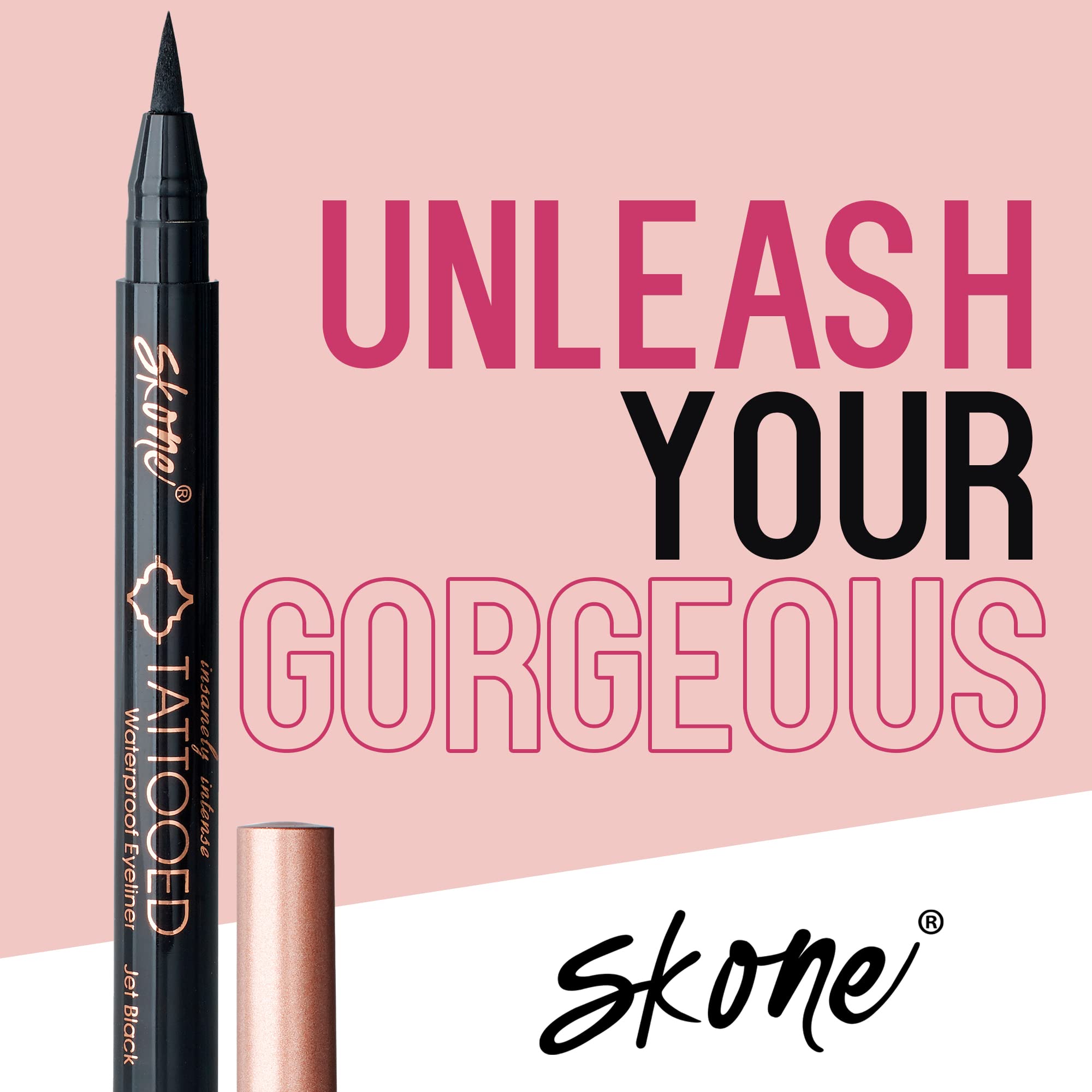 Skone compact packaging ideal for travel and touch-ups