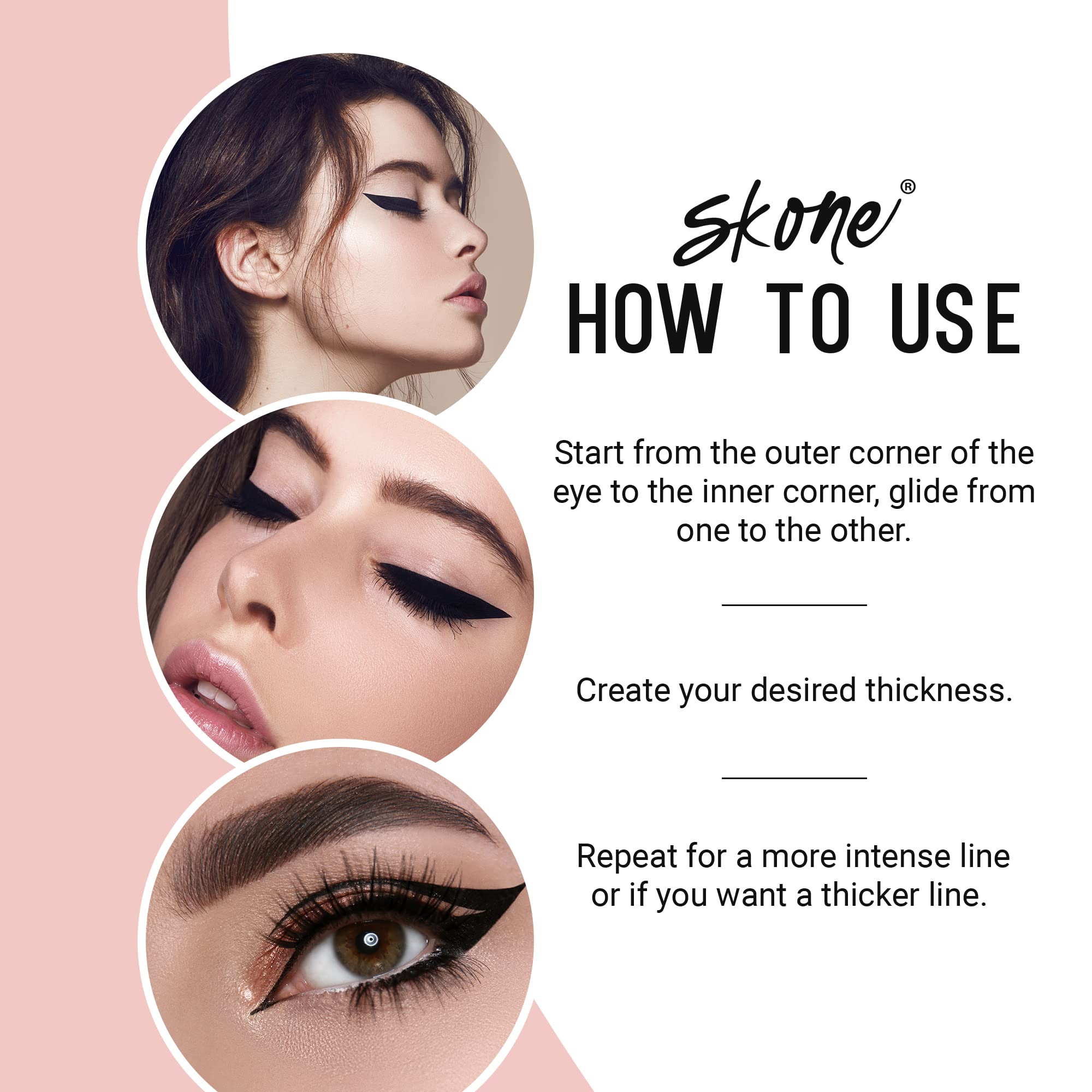 Skone precise-wing design guides clean cat-eye lines