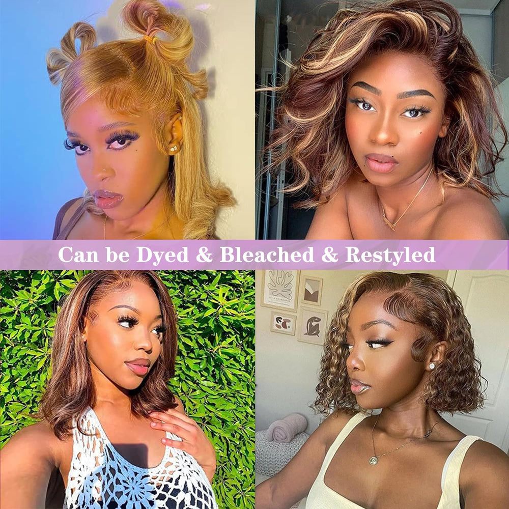 Skouty 100% human hair bob wig with 180 density for a full look.