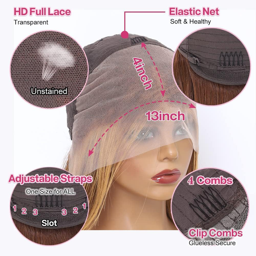 Skouty glueless lace front wig offers quick wear and secure comfort.
