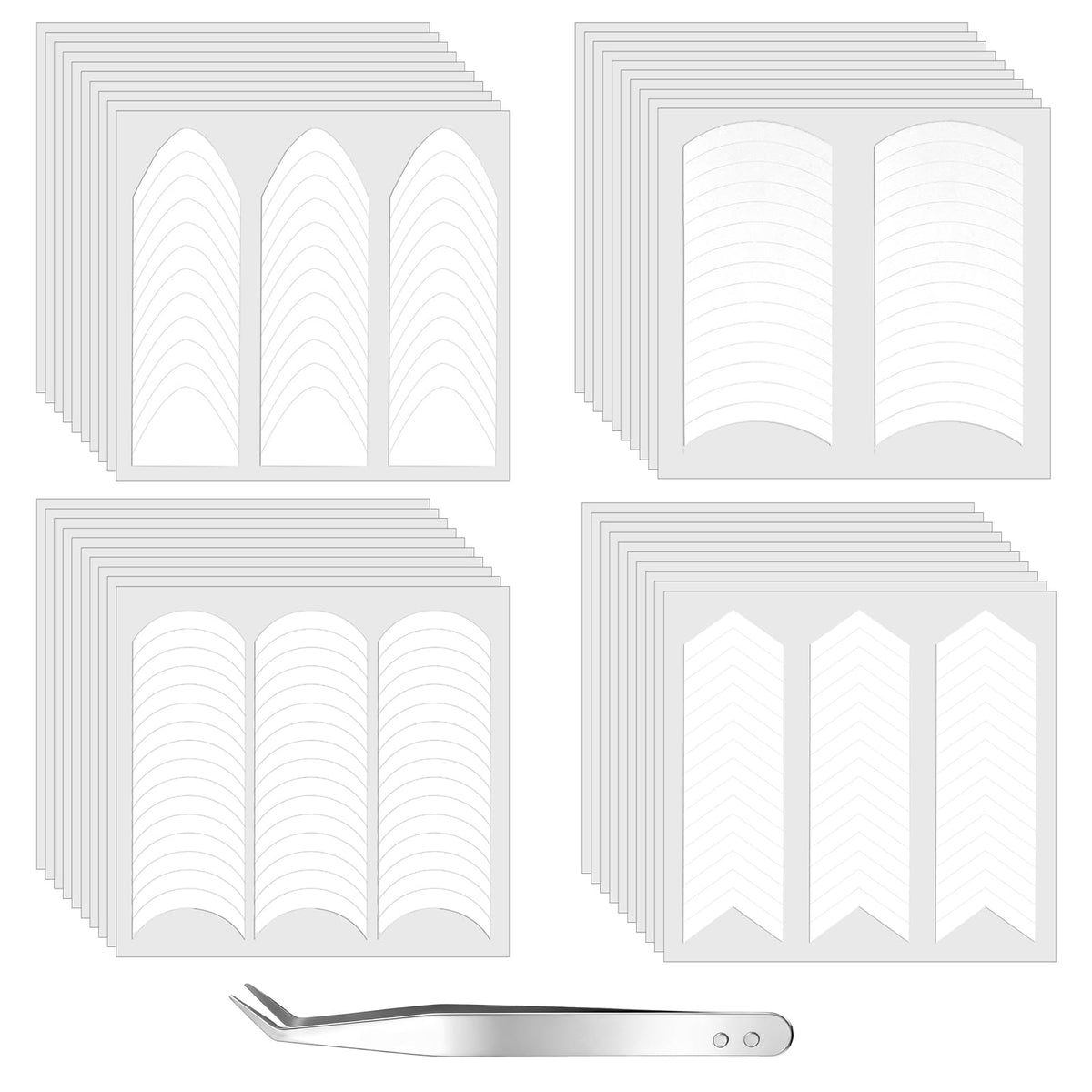 Skrfen French Tip Strip Moon Design 1 for clean, symmetrical French tips at home.