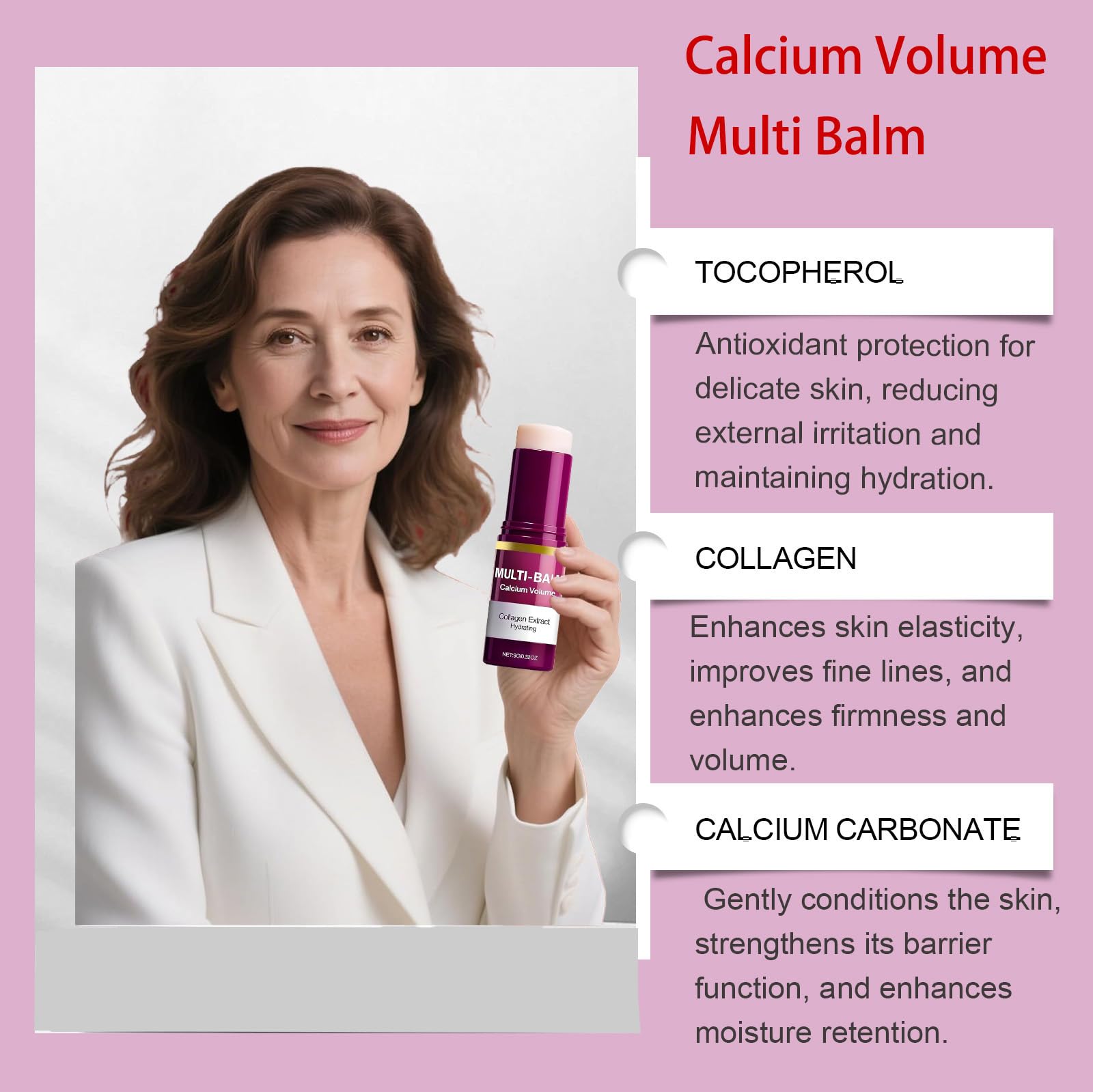 SKROSS Calcium Multi Balm stick near the eyes for gentle moisture.