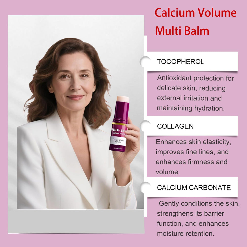 SKROSS Calcium Multi Balm stick near the eyes for gentle moisture.