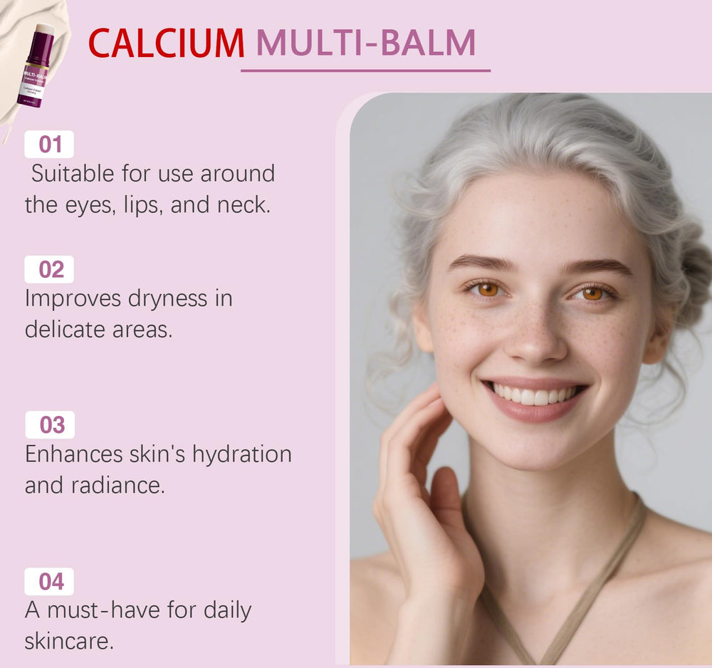 SKROSS Calcium Multi Balm stick on the neck contour for a lifted feel.