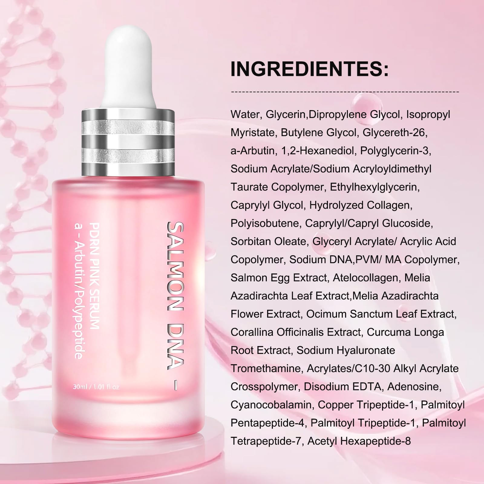 Hands applying SKSOYT Pink Peptide 12 PDRN Serum for daily use