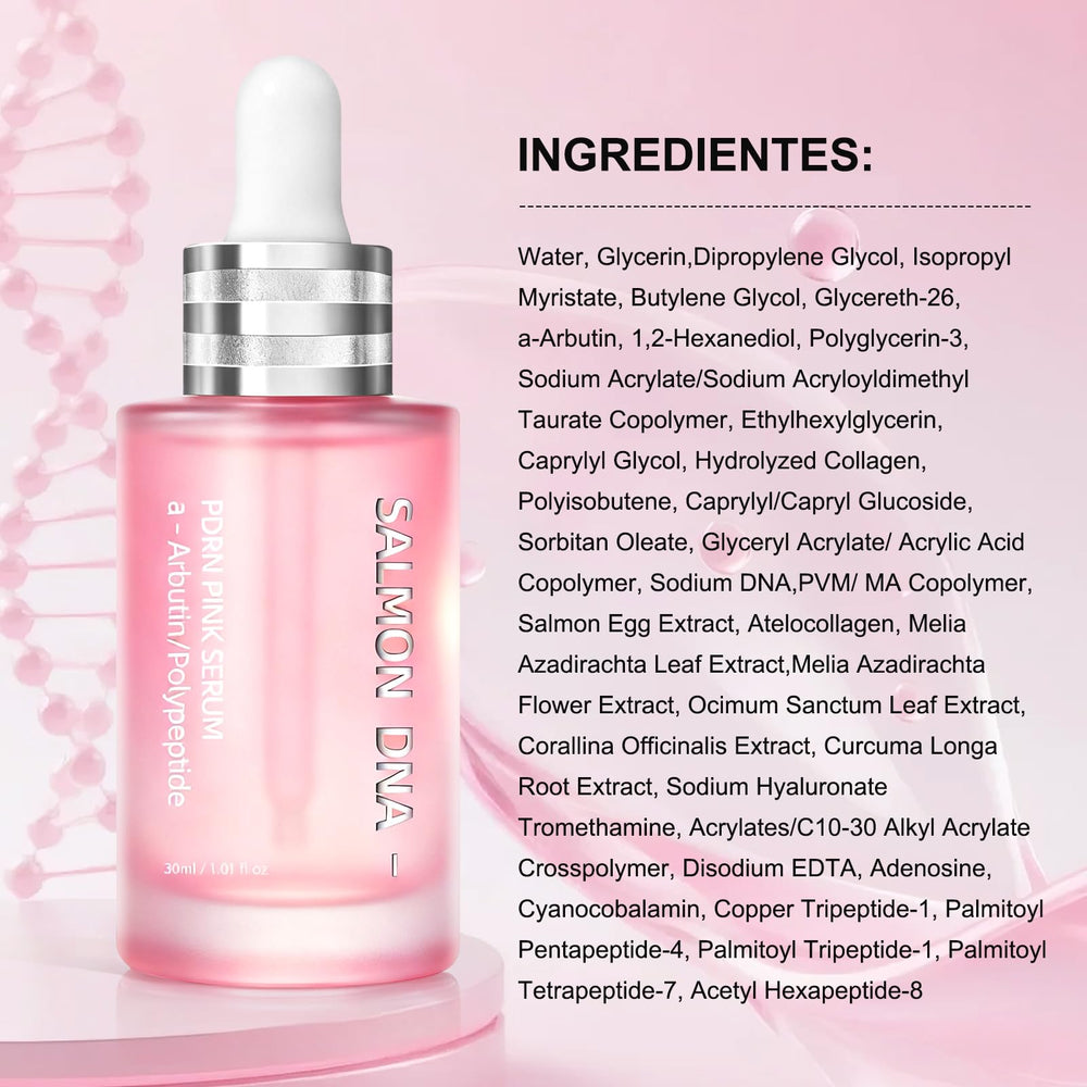 Hands applying SKSOYT Pink Peptide 12 PDRN Serum for daily use