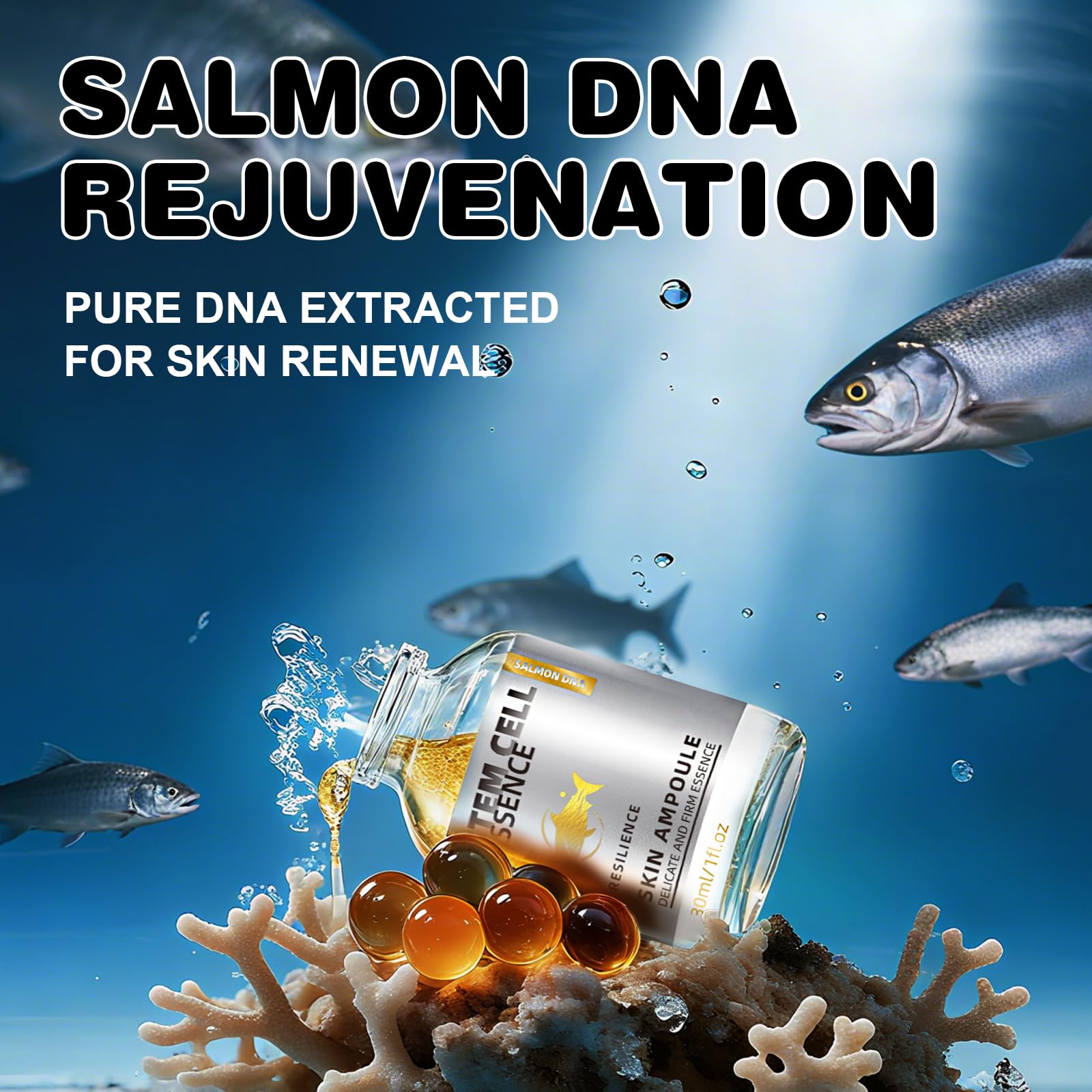 SKSOYT Salmon DNA Serum with microneedling setup aids deeper absorption for smoother skin