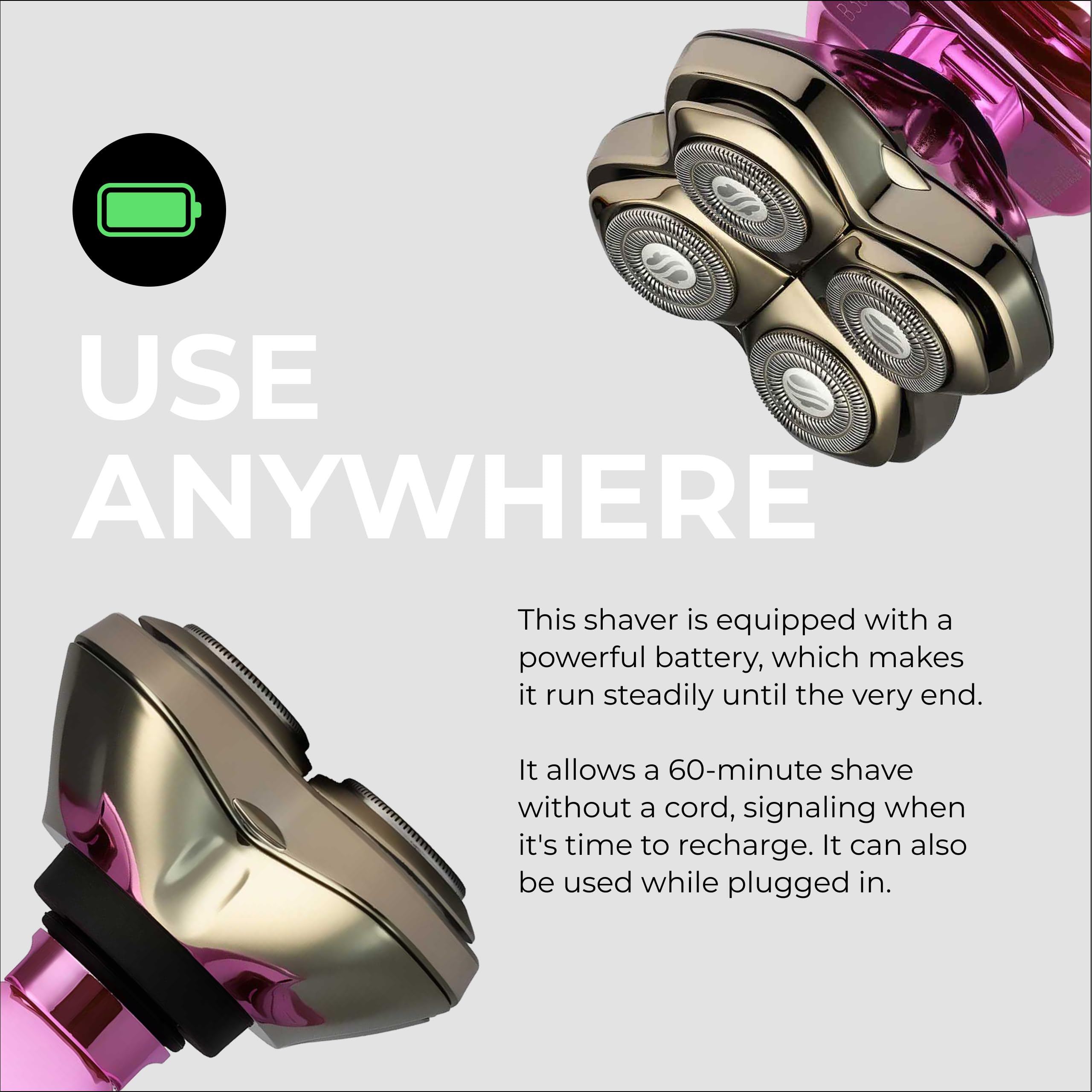 IPX5 water resistance enables flexible use near water.