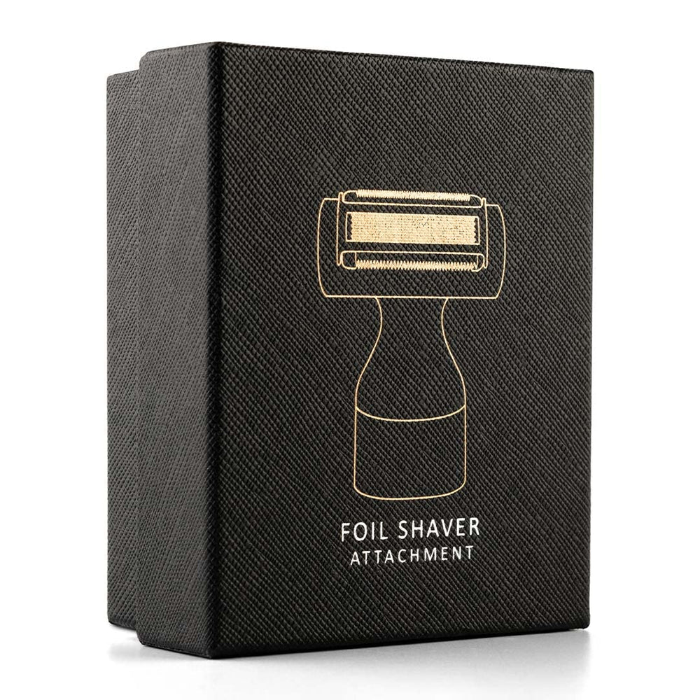 Skull Shaver foil attachment compatible with Butterfly Kiss shaver for flexible grooming.
