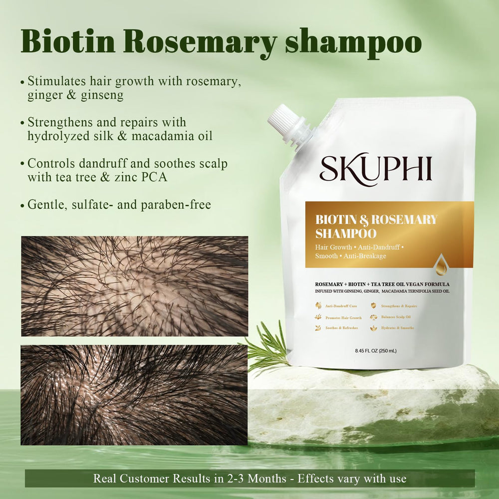 Creamy lather from SKUPHI Shampoo enriches hair texture during wash
