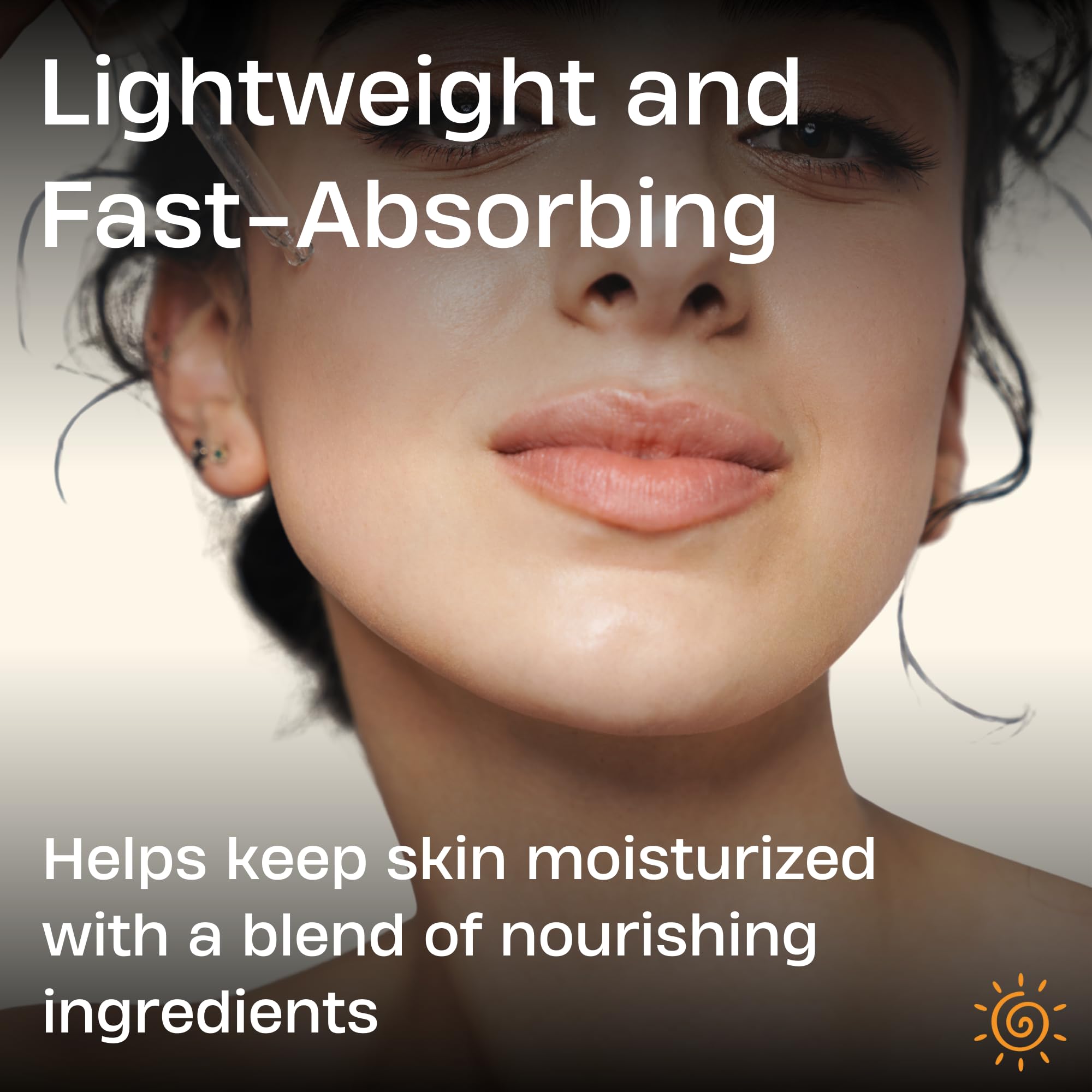 Sky and Sol bottle showing bakuchiol and sea buckthorn ingredients for radiant skin.