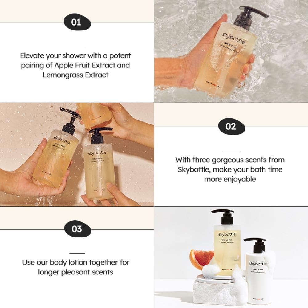Skybottle Body Wash after use soft skin glow hinting at moisture support.