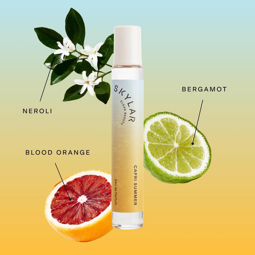 Top notes element showing grapefruit and bergamot for a fresh opening